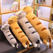 big and small cute kawaii chonky long XXL striped orange and gray kitty cat dakimakura body pillows for hugging