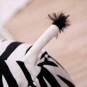 cute kawaii chonky squishy striped zebra plushie with brush tail