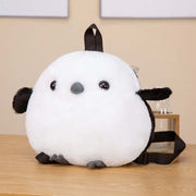 white fluffy cute kawaii chonky sparrow bird plushie backpack bag with wings