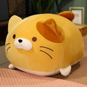 orange brown cute kawaii chonky squishy soft kitty cat plushie with spots