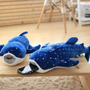 big huge XXL dark blue whale shark plushie pillows with open mouth to fit iPhone smartphone phone storage