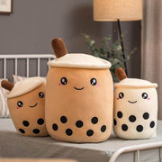 light and dark brown cute kawaii chonky bubble tea boba plushies