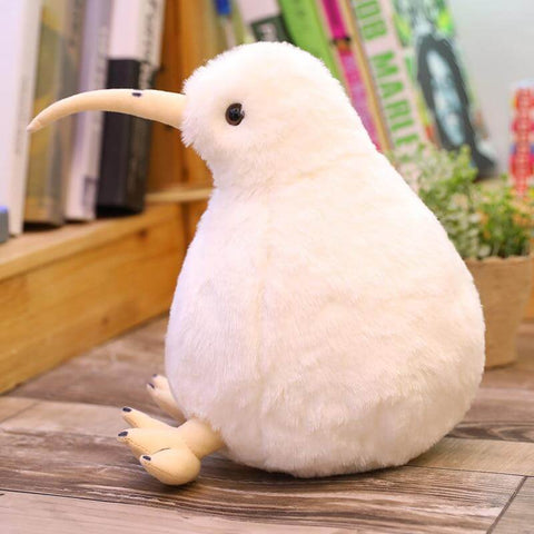 white fluffy soft chonky cute kawaii kiwi bird plushie