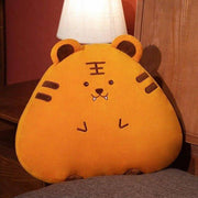 cute kawaii chonky soft squishy triangle rice ball orange tiger plushie with ears