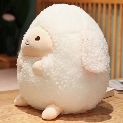 fluffy cute kawaii round chonky sheep plushie