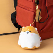 orange cute chonky kawaii round shiba inu pudding dessert soft plushie keyring for bag