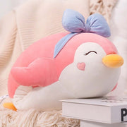 cute kawaii chonky pink penguin hand warmer plushie